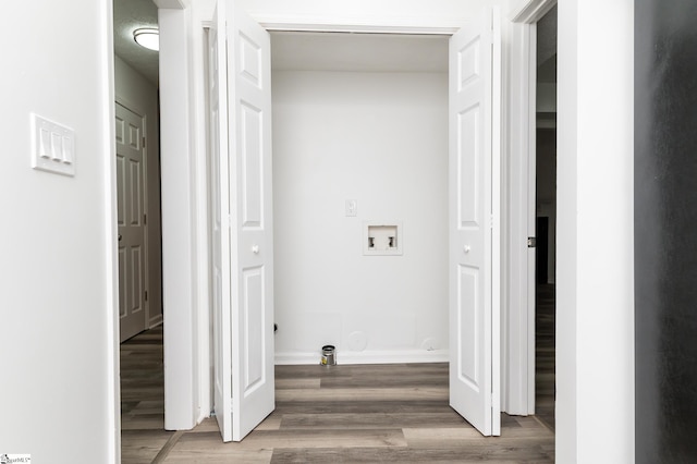 interior space featuring dark hardwood / wood-style flooring