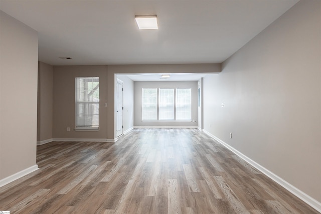 empty room featuring light hardwood / wood-style flooring