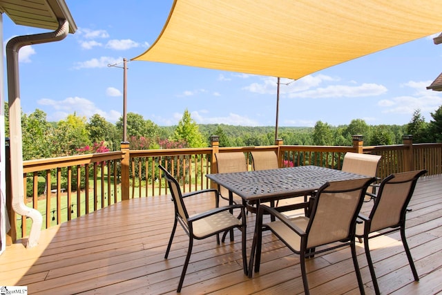 view of wooden terrace