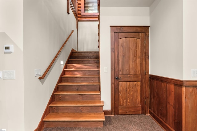 stairway with carpet