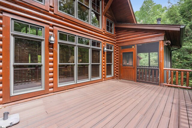 view of wooden terrace