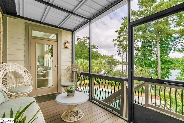 sunroom / solarium with a wealth of natural light