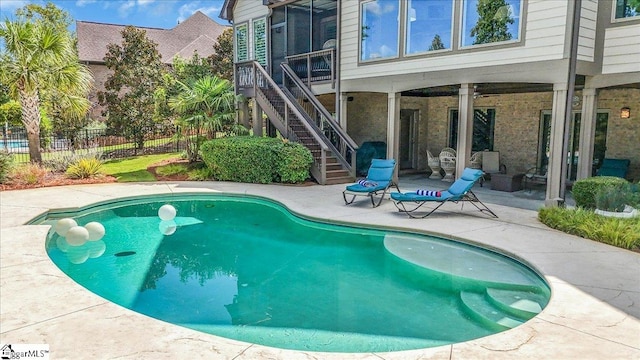 view of pool with a patio area