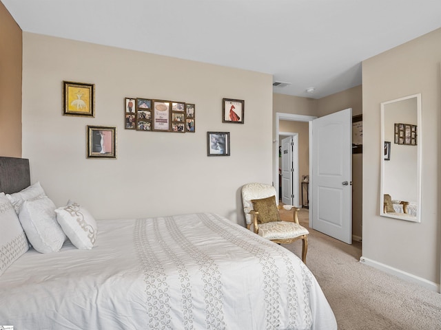 view of carpeted bedroom