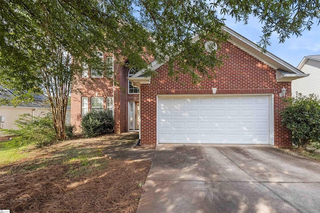 view of property with a garage