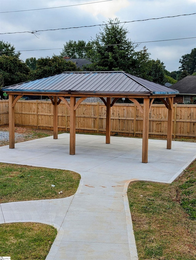 view of property's community featuring a gazebo