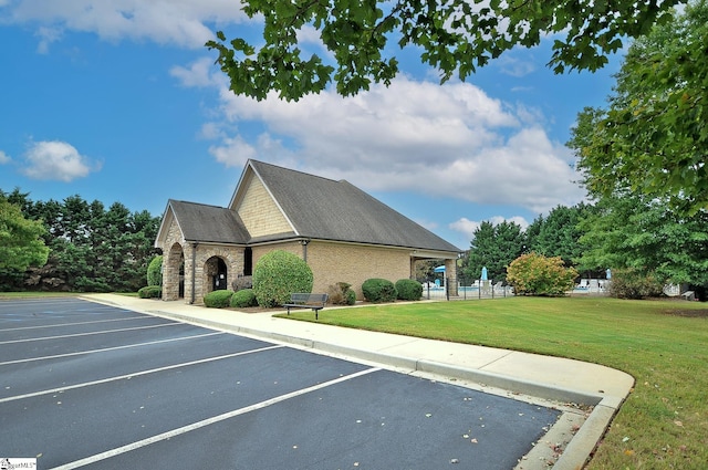 exterior space with a lawn