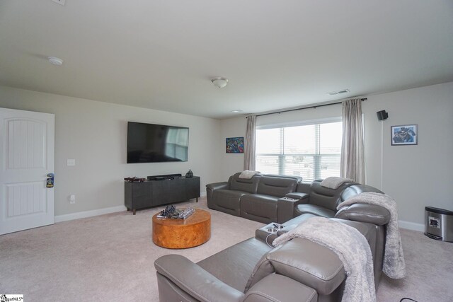 view of carpeted living room