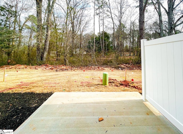 view of yard with a patio area