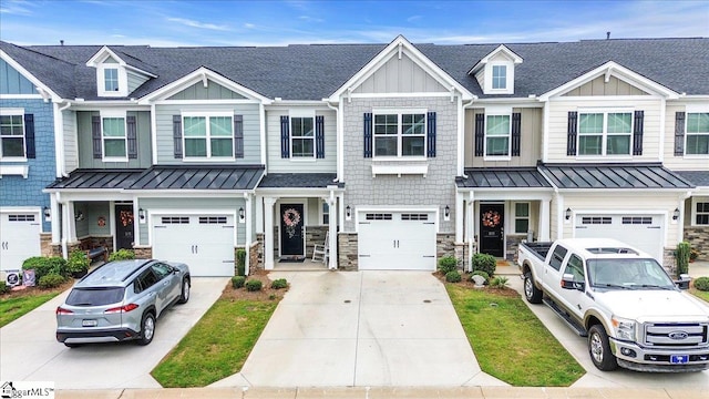 view of property with a garage