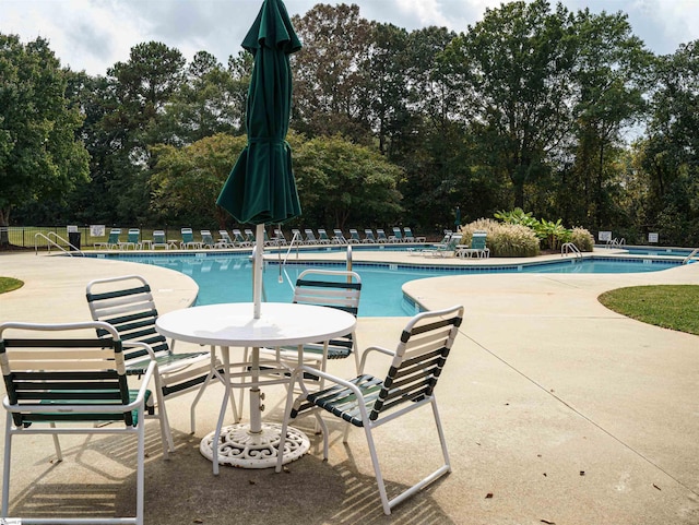 view of pool with a patio area