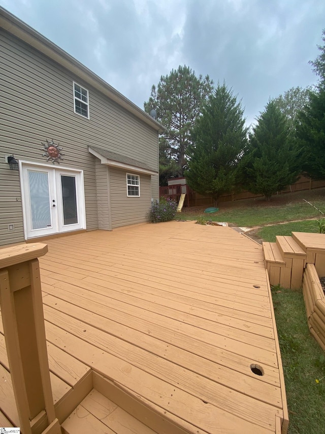 view of wooden terrace