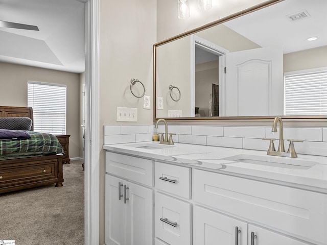 bathroom with vanity