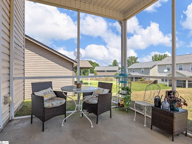 view of sunroom / solarium