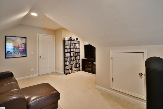 interior space with lofted ceiling