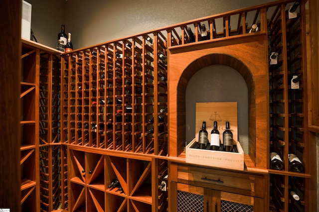 view of wine room