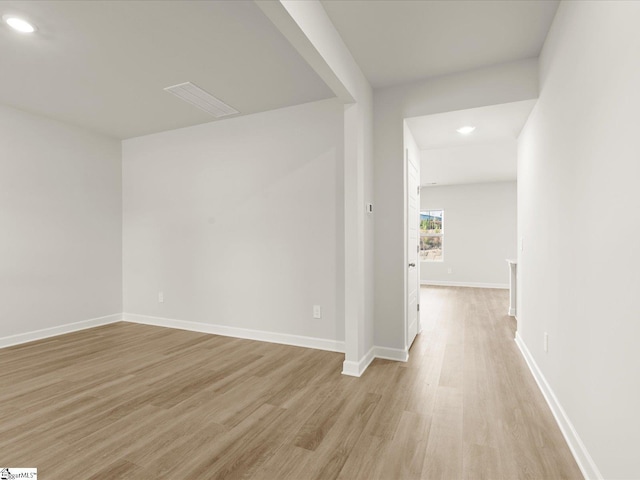 interior space featuring light wood-type flooring