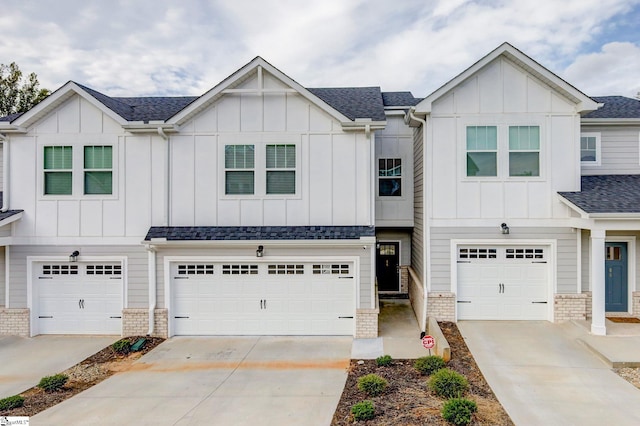 view of property with a garage