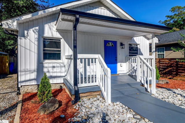 view of front of home with a porch