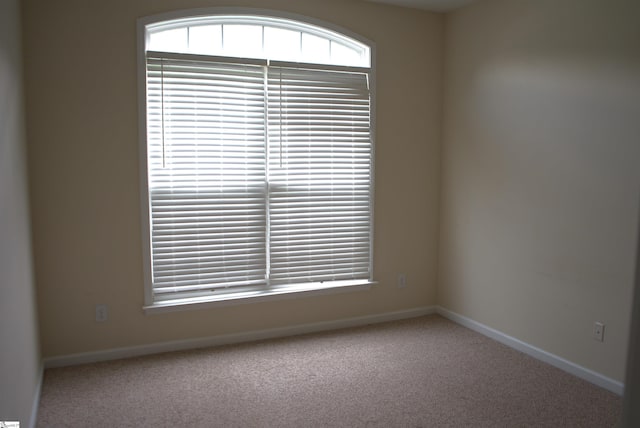 view of carpeted spare room