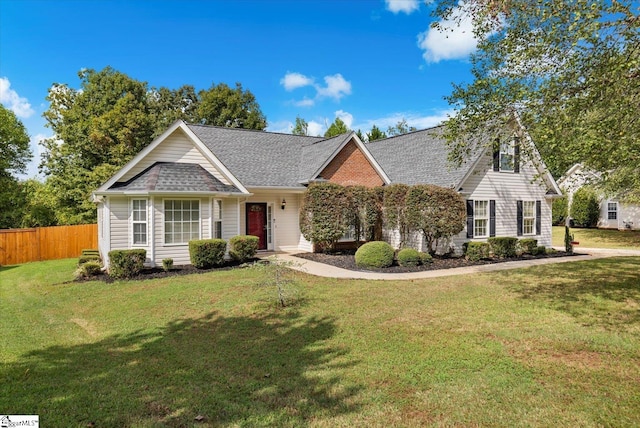 view of front of house with a front yard