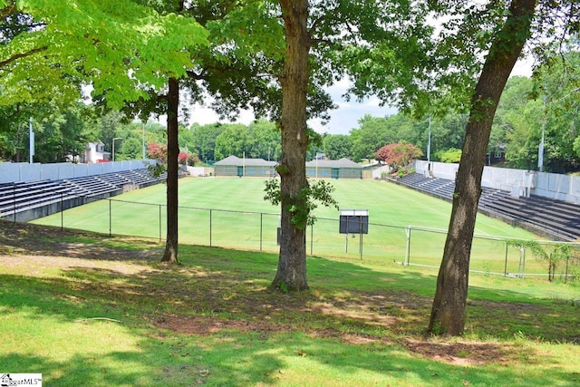 view of community with a lawn