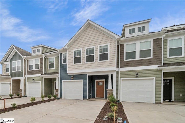 view of property with a garage