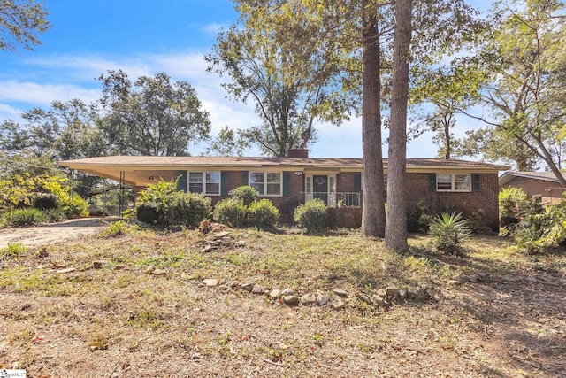 view of ranch-style home