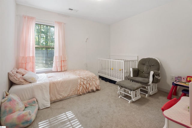 bedroom with carpet floors