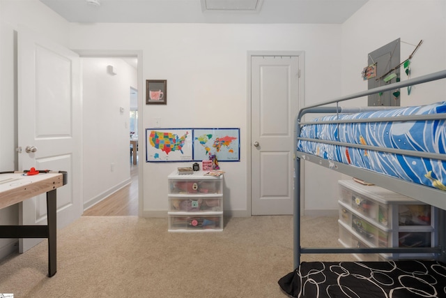 view of carpeted bedroom