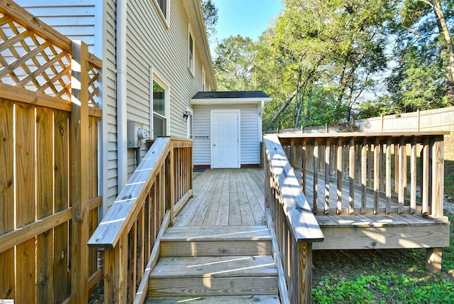 view of wooden deck