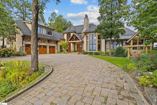 view of front of house featuring a garage