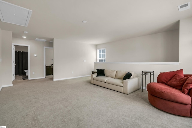 view of carpeted living room