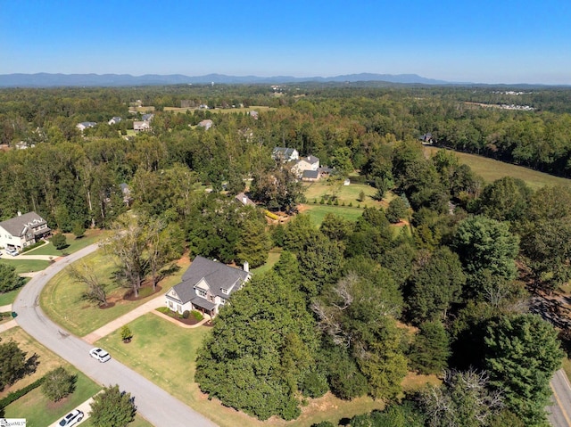 aerial view featuring a mountain view