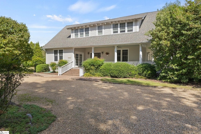 view of front of house with covered porch