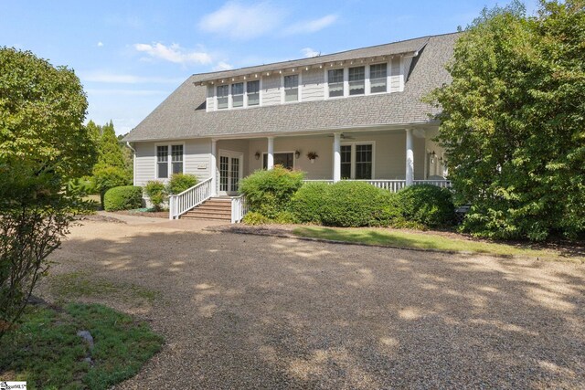10490 New Cut Rd, Campobello, SC 29322 - view of front of home with a porch and a shingled roof
