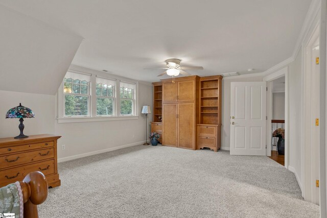 10490 New Cut Rd, Campobello, SC 29322 - carpeted bedroom featuring baseboards and a ceiling fan