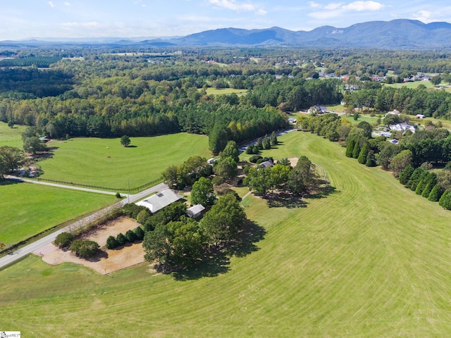 aerial view featuring a mountain view