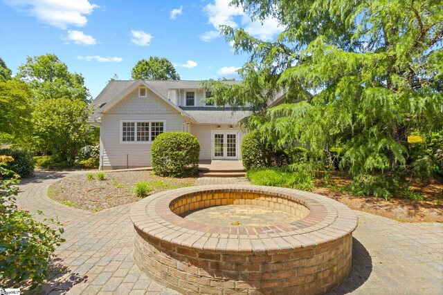 10490 New Cut Rd, Campobello, SC 29322 - back of house with french doors