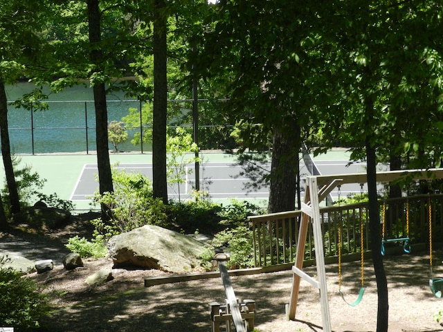 view of play area