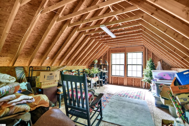 view of attic