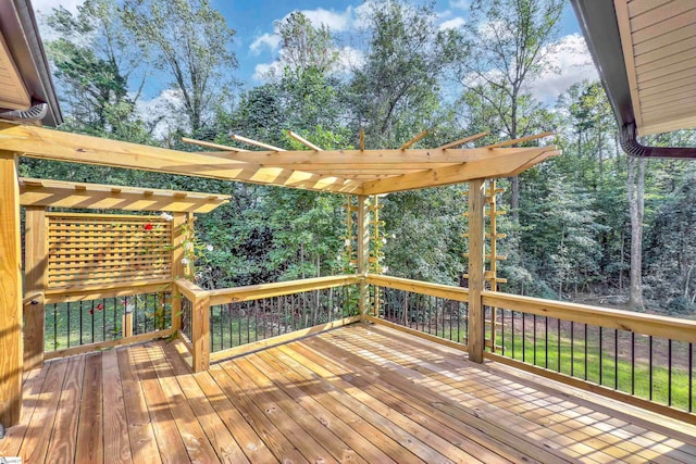 deck with a pergola