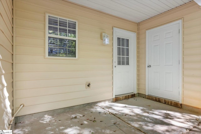 view of doorway to property