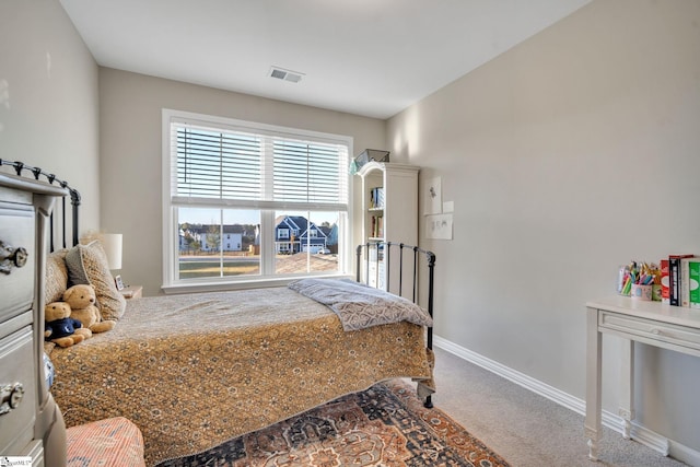 bedroom with carpet