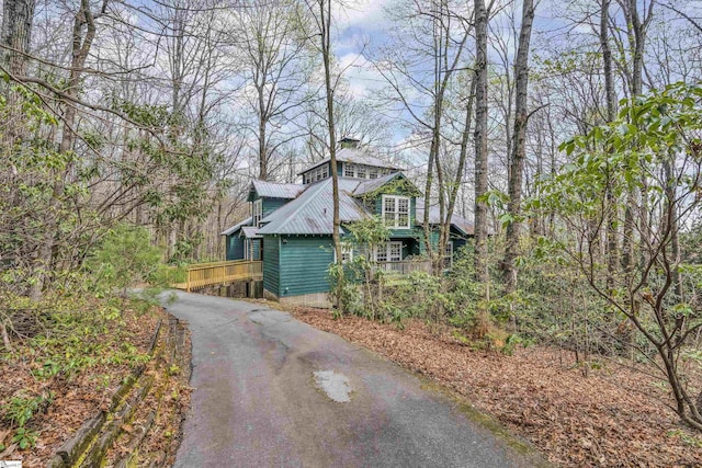 304 Cliff Ridge Dr, Cleveland, SC 29635 - exterior space featuring driveway and metal roof