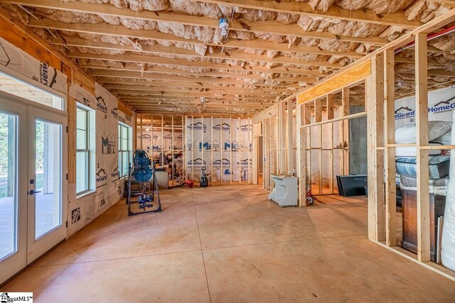 miscellaneous room featuring french doors