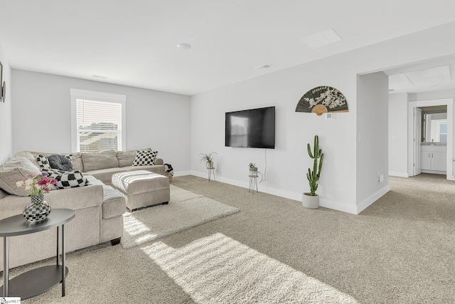 view of carpeted living room