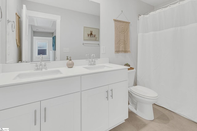 26 Shorncliffe Rd, Simpsonville, SC 29680 - full bathroom with toilet, double vanity, and a sink