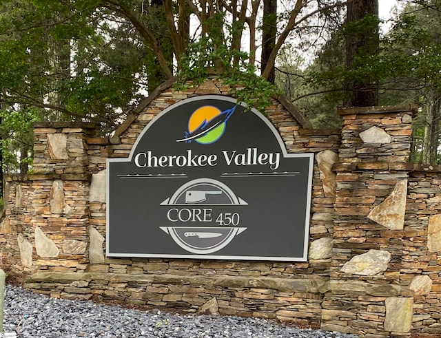 view of community sign