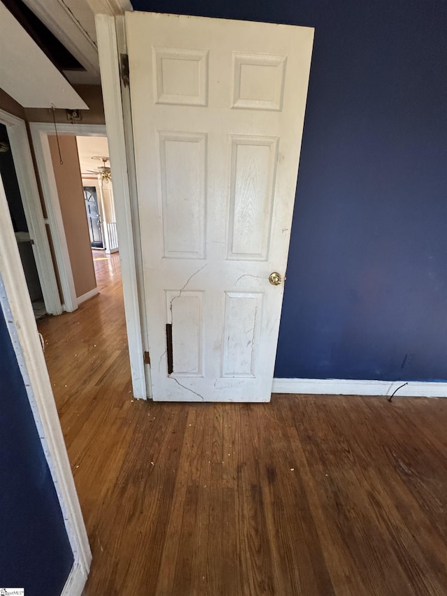 interior space with hardwood / wood-style floors